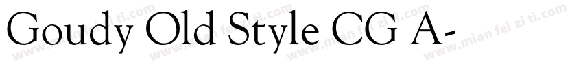 Goudy Old Style CG A字体转换